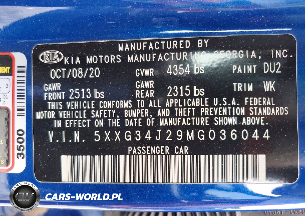 2021 Kia K5 Ex VIN:5XXG34J29MG036044 - 13