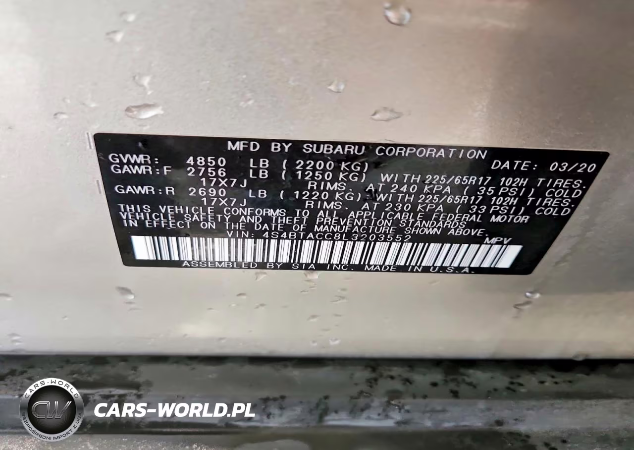 2020 Subaru Outback Premium VIN:4S4BTACC8L3203552 - 13