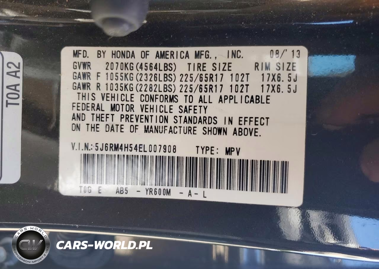 2014 Honda Cr-V Ex VIN:5J6RM4H54EL007908 - 12