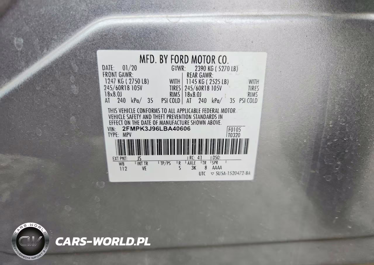 2020 Ford Edge Sel VIN:2FMPK3J96LBA40606 - 12