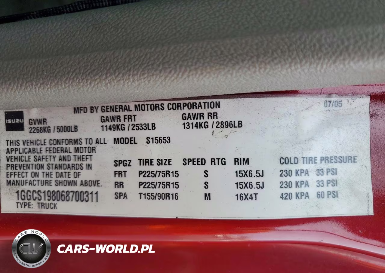 2006 Isuzu I-280 VIN:1GGCS198068700311 - 12