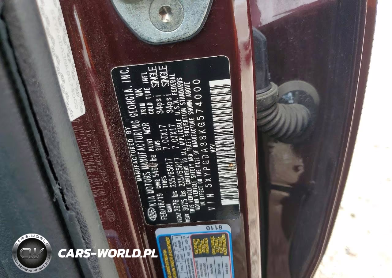 2019 Kia Sorento Lx VIN:5XYPGDA38KG574000 - 12