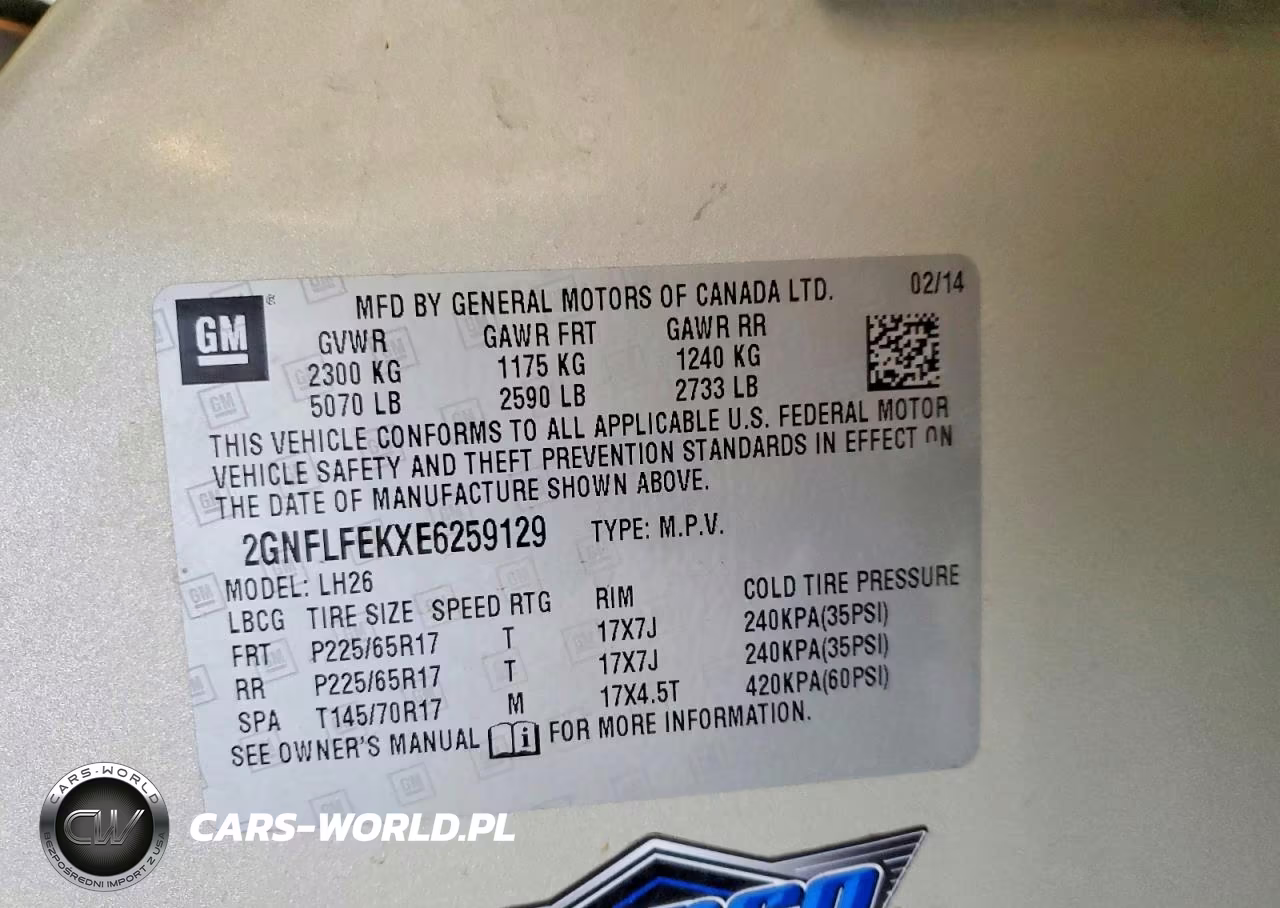 2014 Chevrolet Equinox Lt VIN:2GNFLFEKXE6259129 - 13