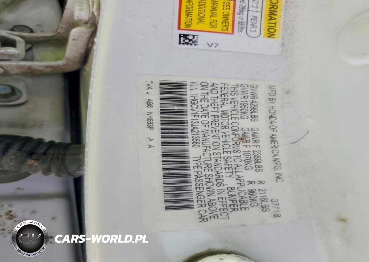 2018 Honda Accord Lx VIN:1HGCV1F13JA213560 - 12
