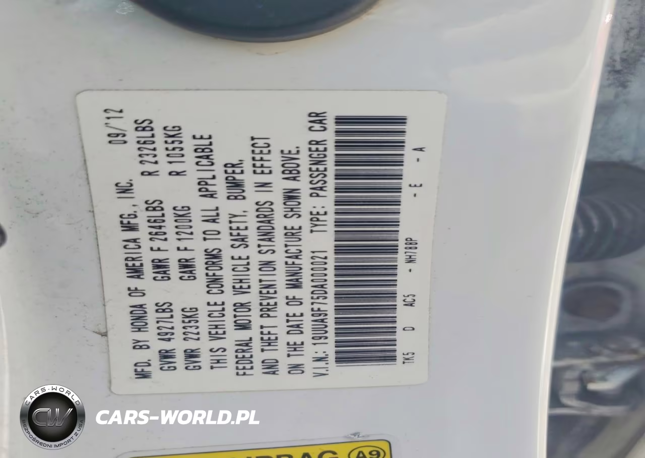 2013 Acura Tl Advance VIN:19UUA9F75DA000021 - 12