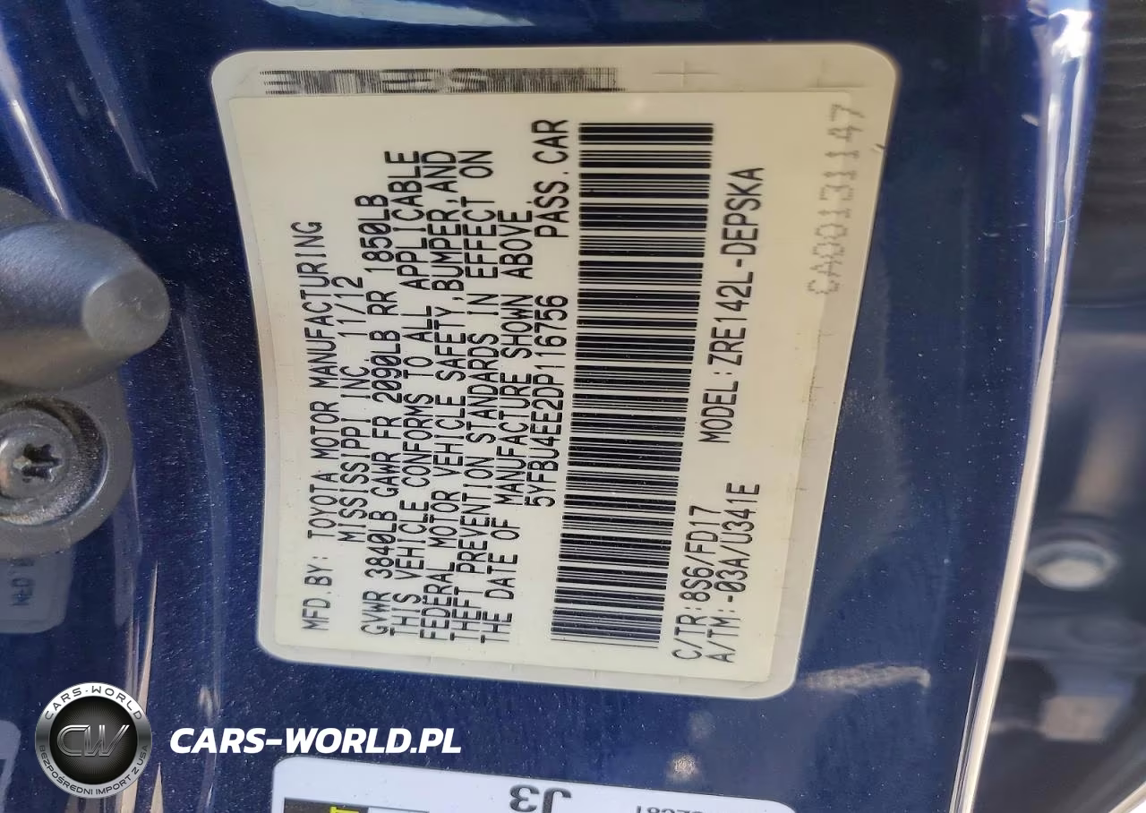 2013 Toyota Corolla S VIN:5YFBU4EE2DP116756 - 13