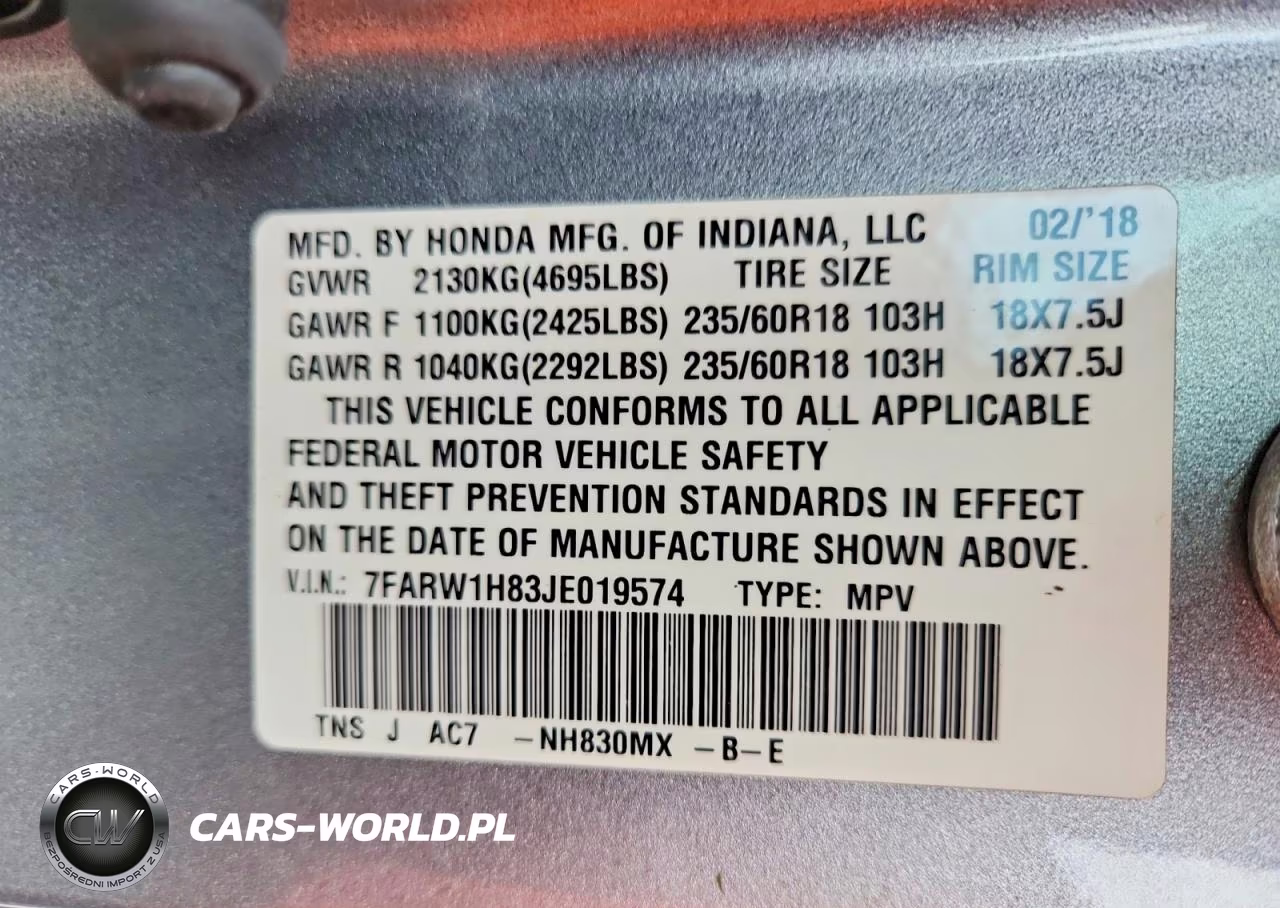 2018 Honda Cr-V Exl VIN:7FARW1H83JE019574 - 13