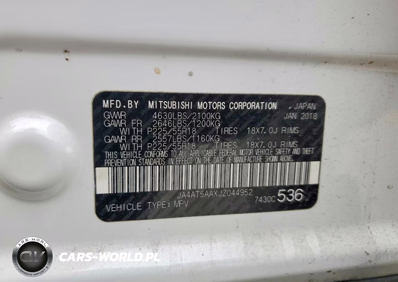 2018 Mitsubishi Eclipse Cross Sel VIN:JA4AT5AAXJZ044952 - 13