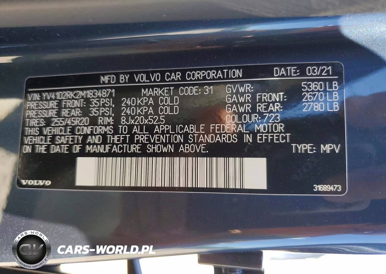 2021 Volvo Xc60 T5 Momentum VIN:YV4102RK2M1834871 - 14