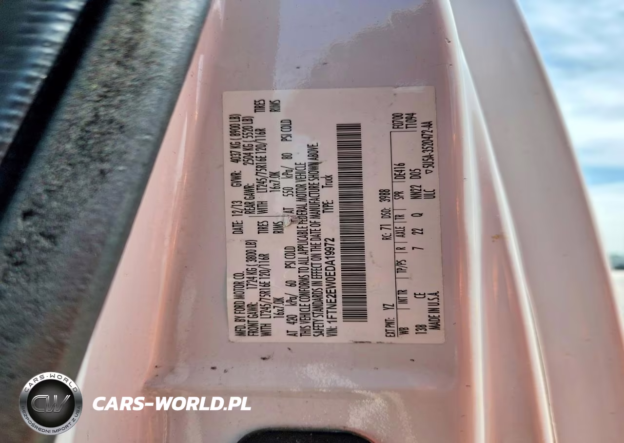 2014 Ford Econoline E250 Van VIN:1FTNE2EW0EDA19972 - 14