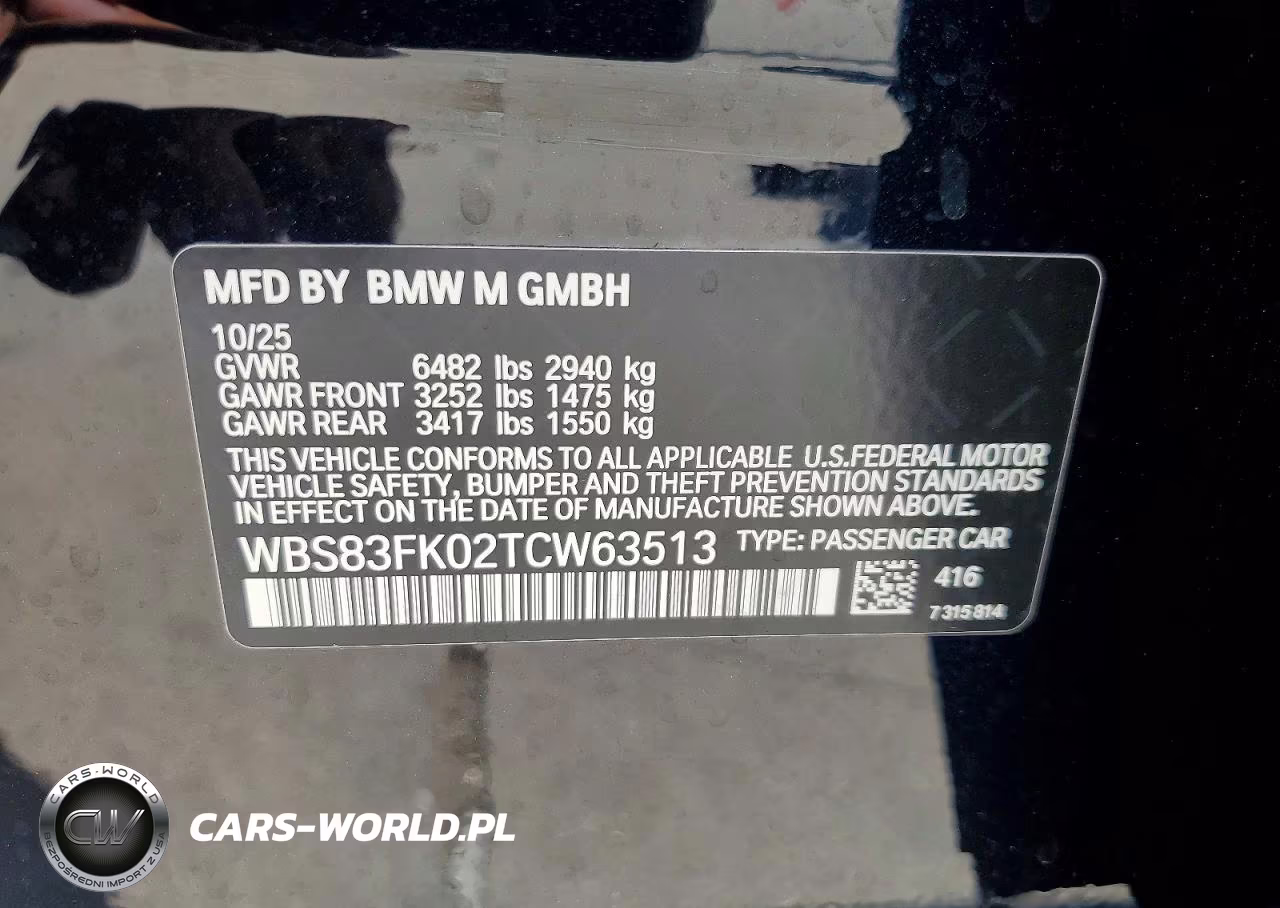 2026 BMW M5 VIN:WBS83FK02TCW63513 - 12