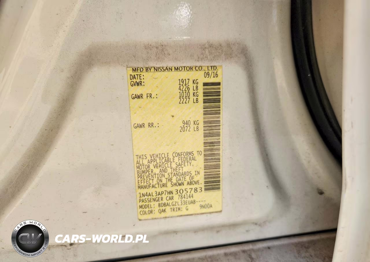 2017 Nissan Altima 2.5 S VIN:1N4AL3AP7HN305783 - 12
