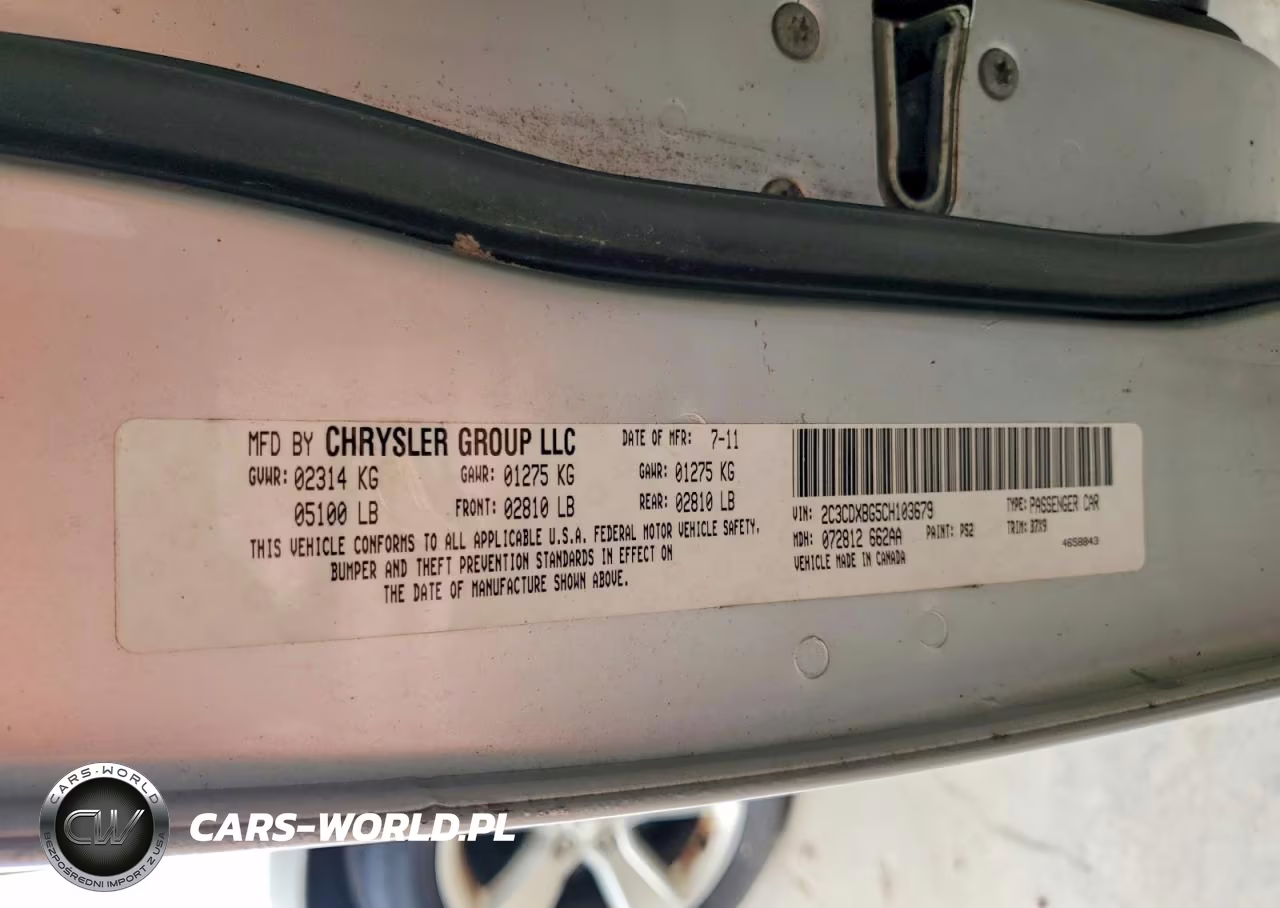 2012 Dodge Charger Se VIN:2C3CDXBG5CH103679 - 12