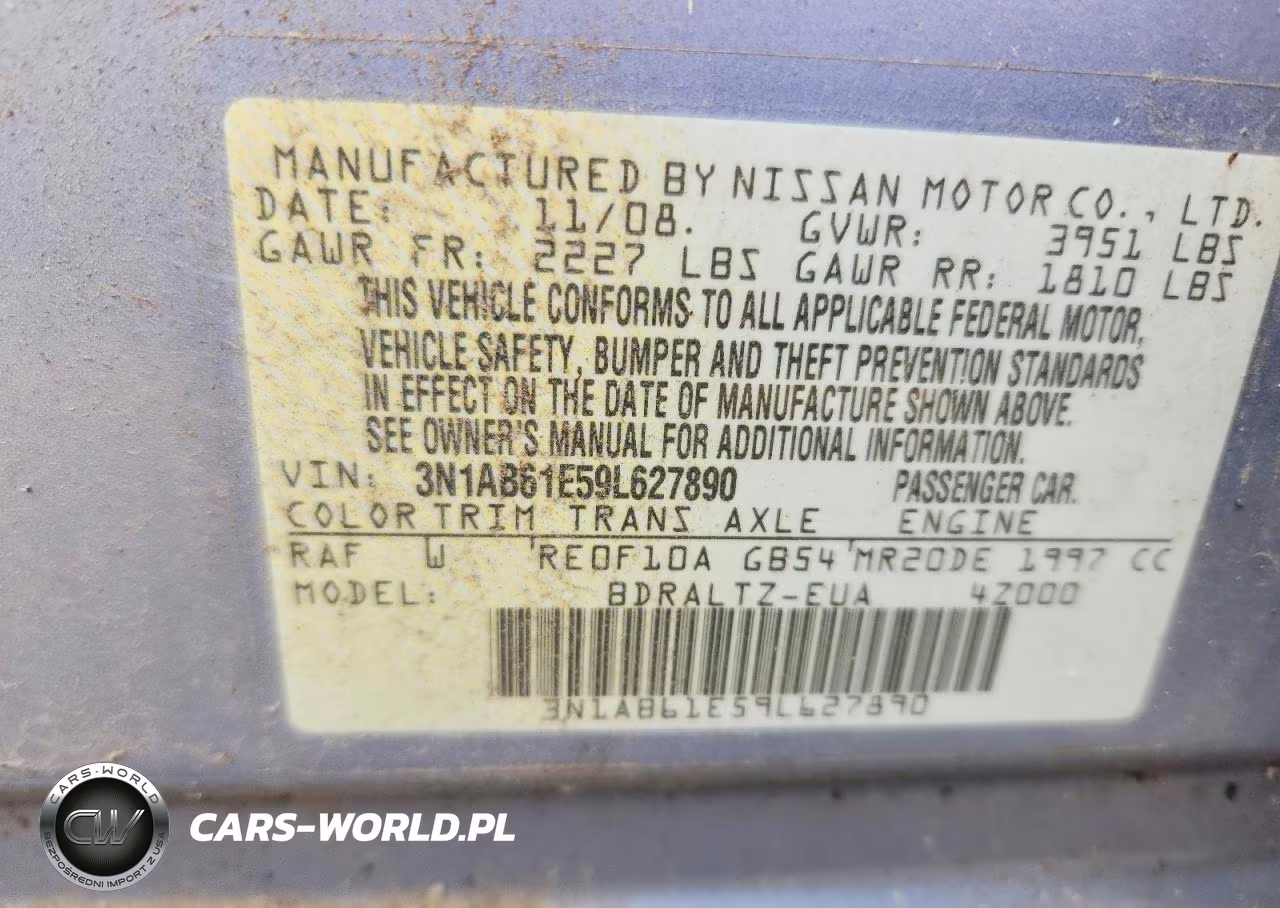 2009 Nissan Sentra VIN:3N1AB61E59L627890 - 12