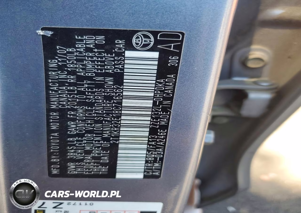 2008 Toyota Corolla Matrix Xr VIN:2T1KR32E18C716562 - 12