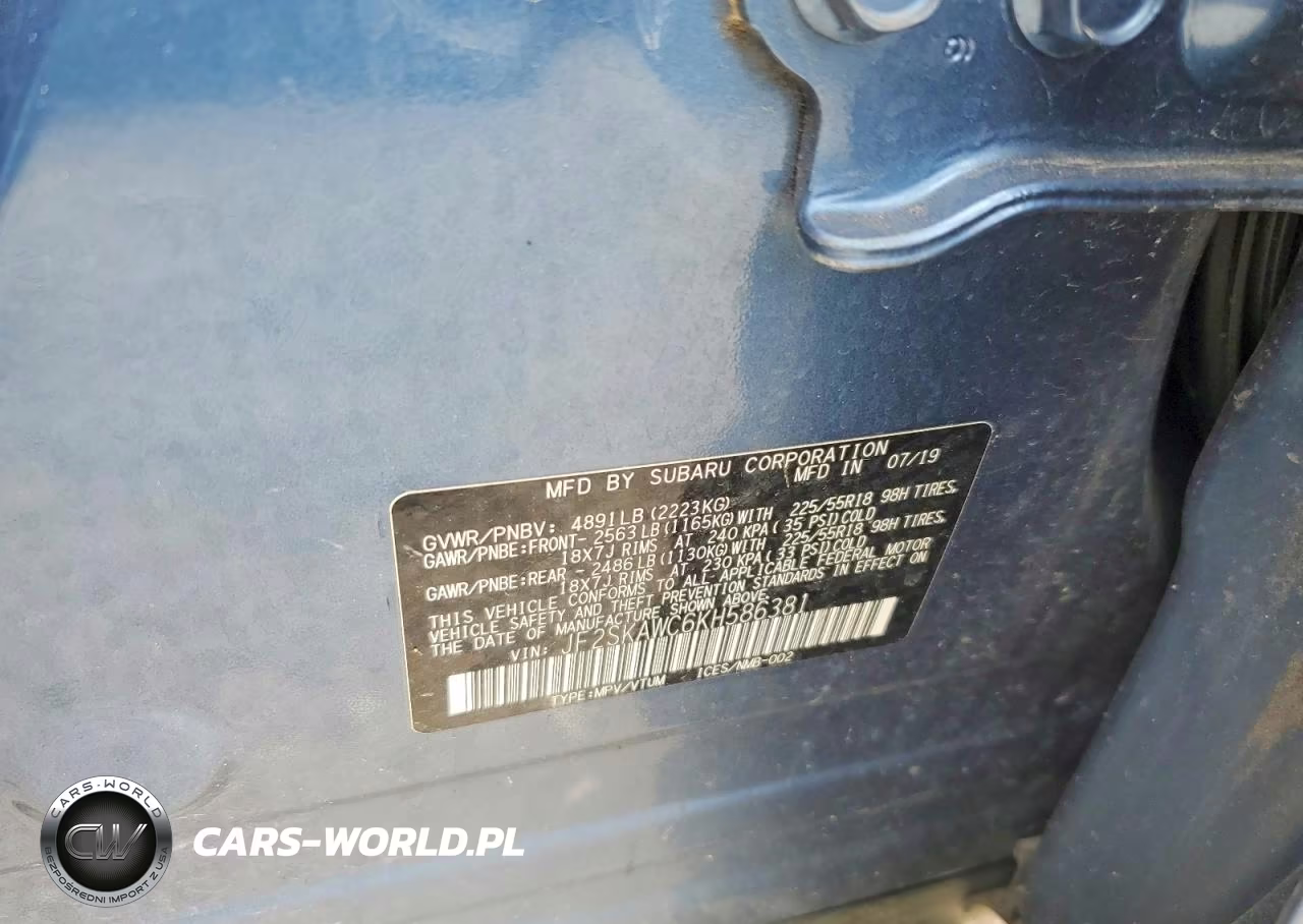 2019 Subaru Forester Touring VIN:JF2SKAWC6KH586381 - 13