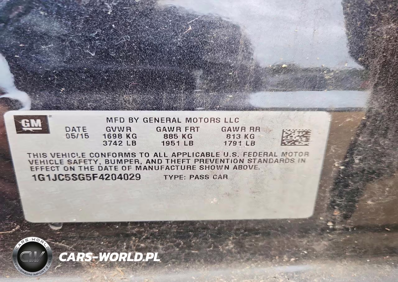 2015 Chevrolet Sonic Lt VIN:1G1JC5SG5F4204029 - 12