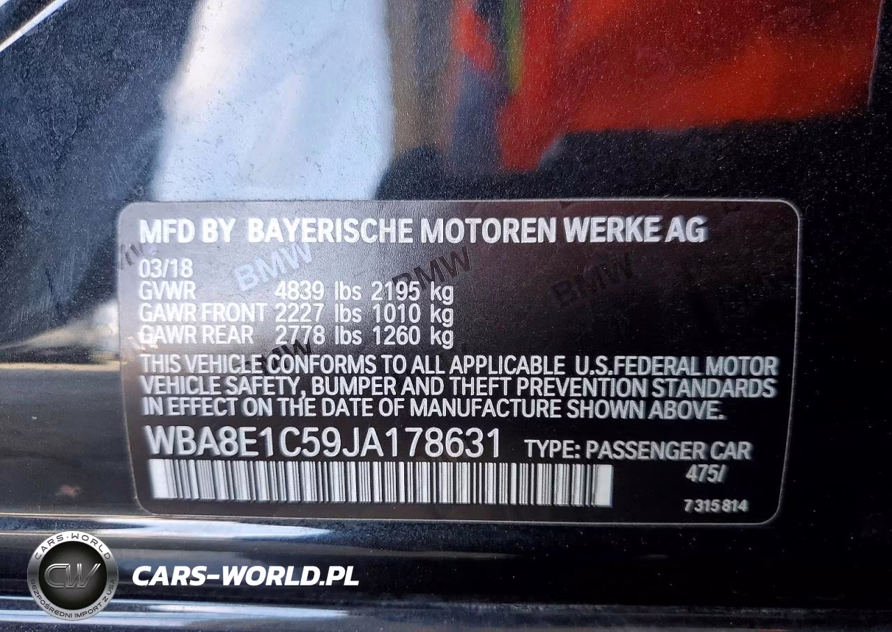 2018 BMW 330E VIN:WBA8E1C59JA178631 - 13
