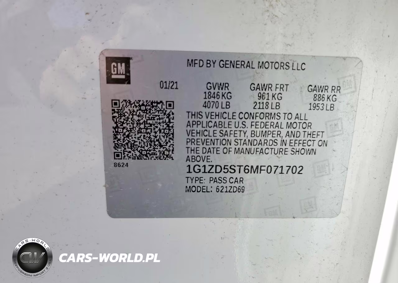 2021 Chevrolet Malibu Lt VIN:1G1ZD5ST6MF071702 - 12