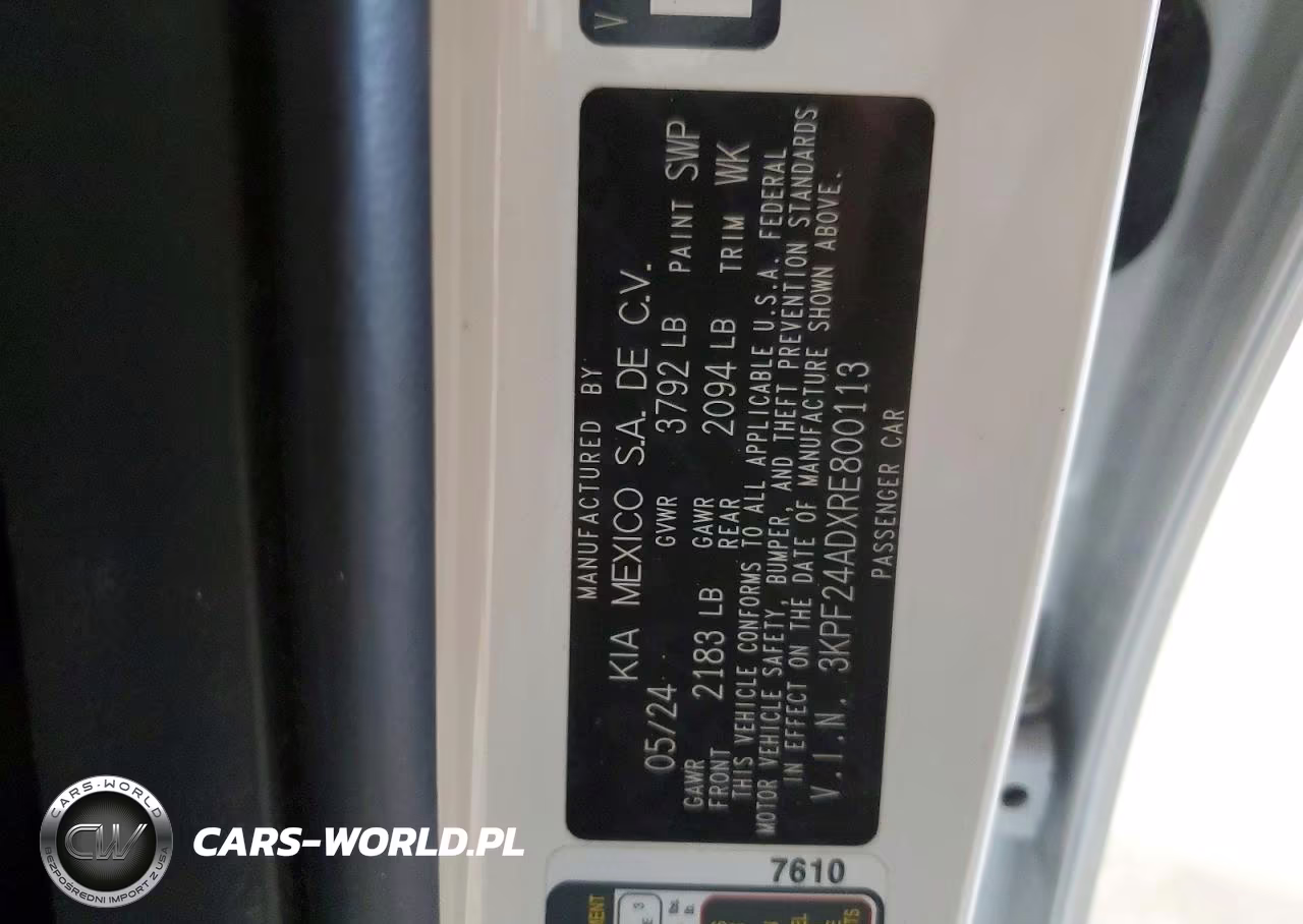 2024 Kia Forte Lxs VIN:3KPF24ADXRE800113 - 13