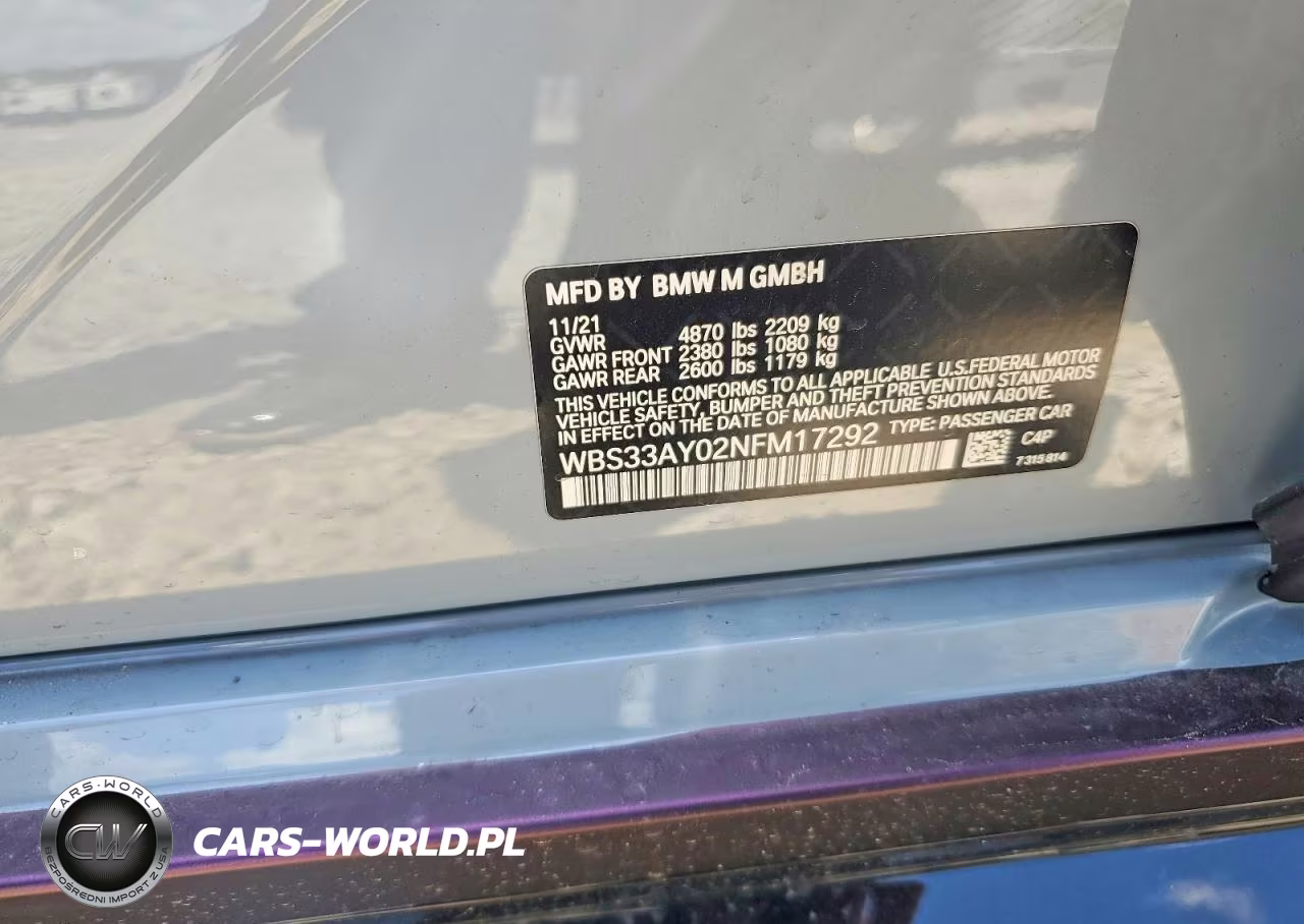 2022 BMW M3 Competition VIN:WBS33AY02NFM17292 - 12