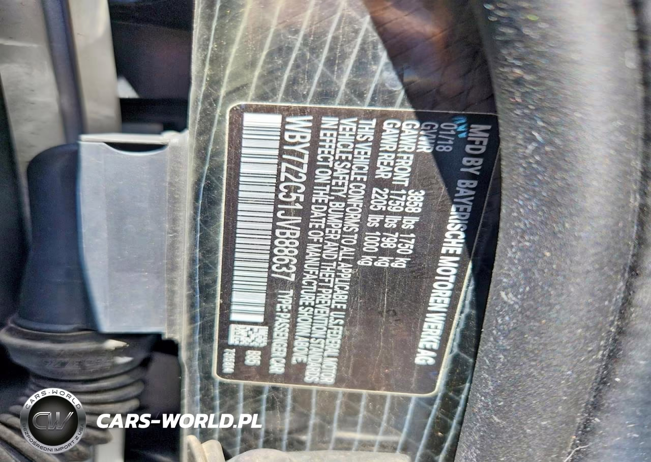 2018 BMW I3 VIN:WBY7Z2C51JVB88637 - 12