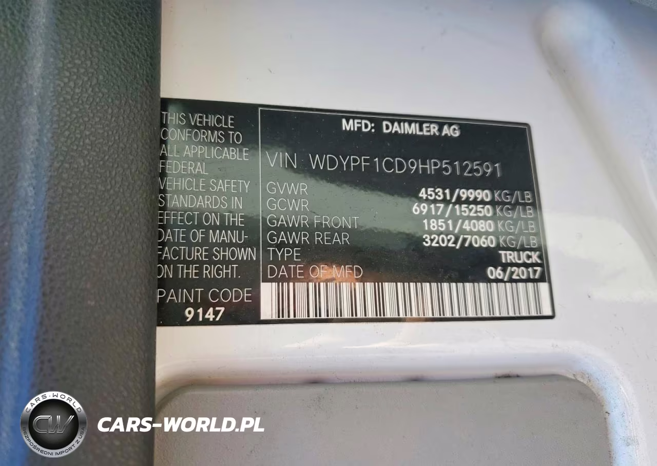 2017 Freightliner Sprinter 3500 VIN:WDYPF1CD9HP512591 - 13