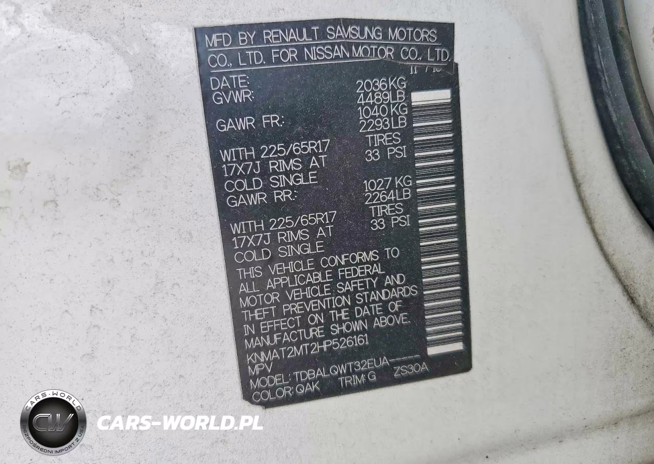 2017 Nissan Rogue Sv VIN:KNMAT2MT2HP526161 - 13