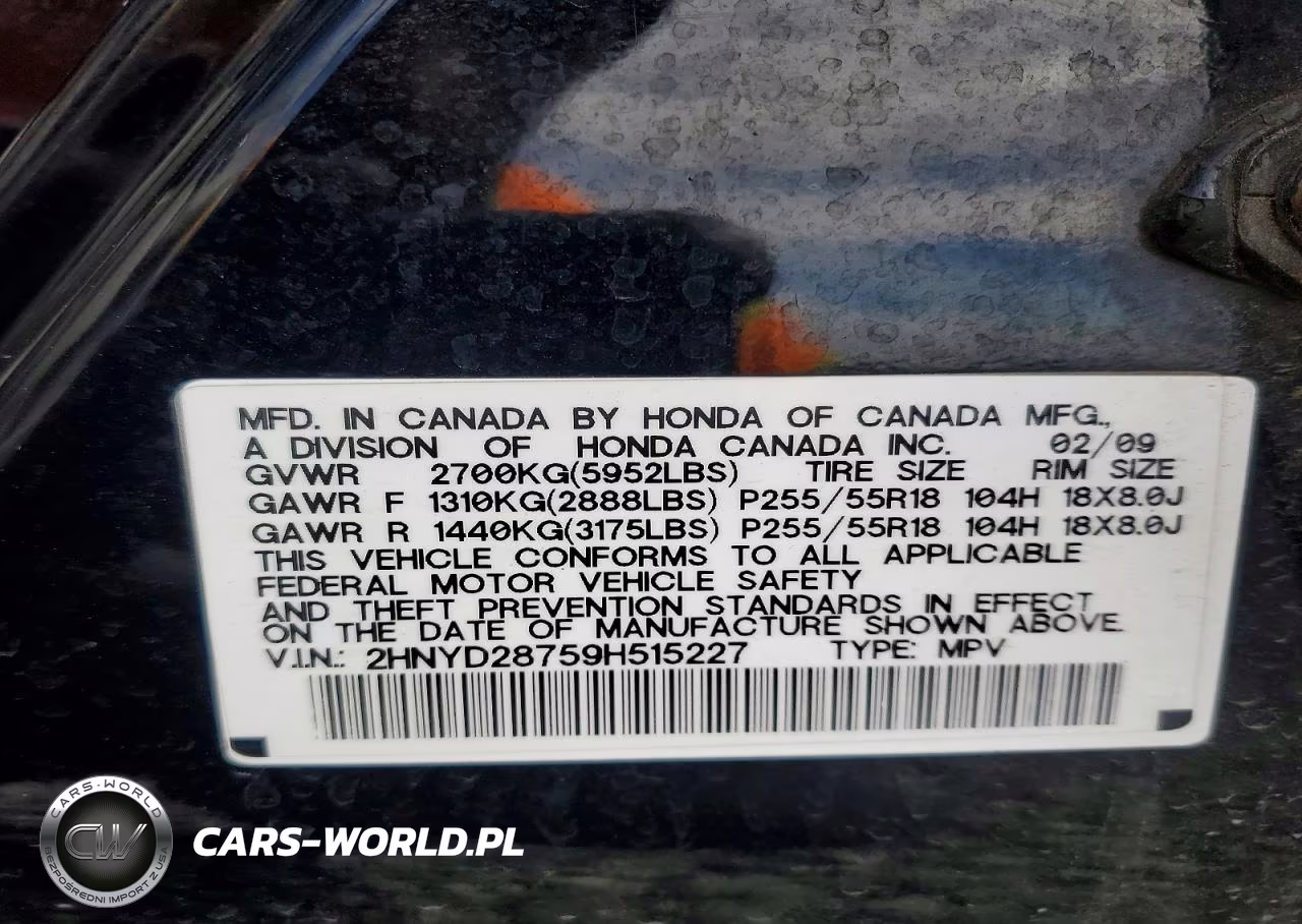2009 Acura Mdx Sport VIN:2HNYD28759H515227 - 13