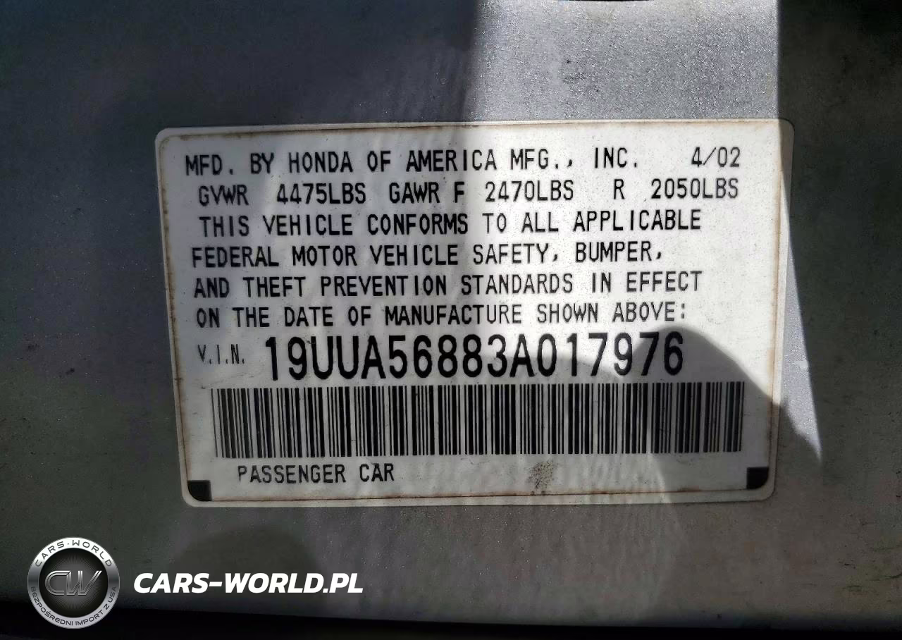 2003 Acura 3.2Tl Type-S VIN:19UUA56883A017976 - 12