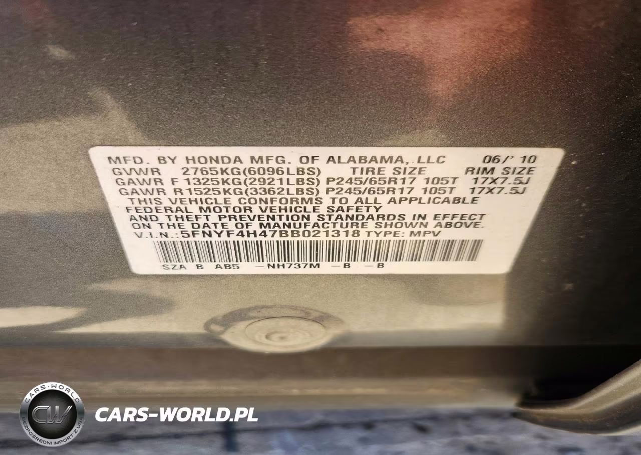 2011 Honda Pilot Ex VIN:5FNYF4H47BB021318 - 13
