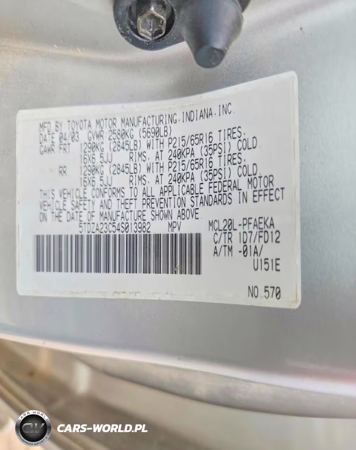 2004 Toyota Sienna Ce 7 Passenger VIN:5TDZA23C54S013982 - 13