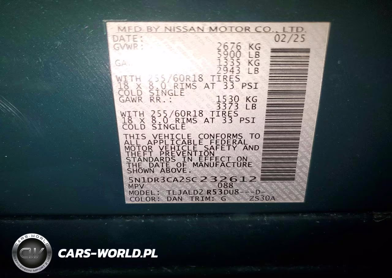 2025 Nissan Pathfinder Sl VIN:5N1DR3CA2SC232612 - 13