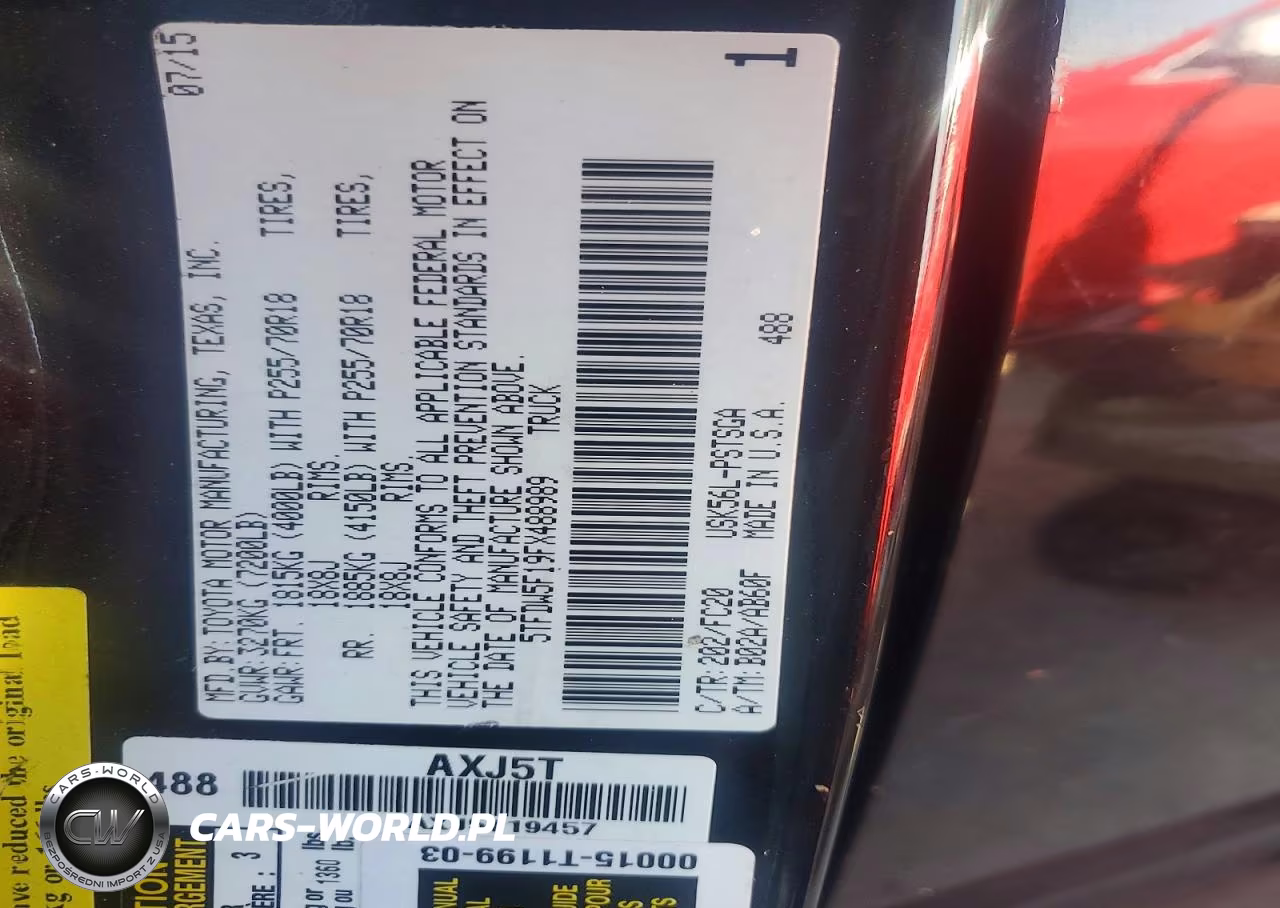 2015 Toyota Tundra Sr5 VIN:5TFDW5F19FX488989 - 12