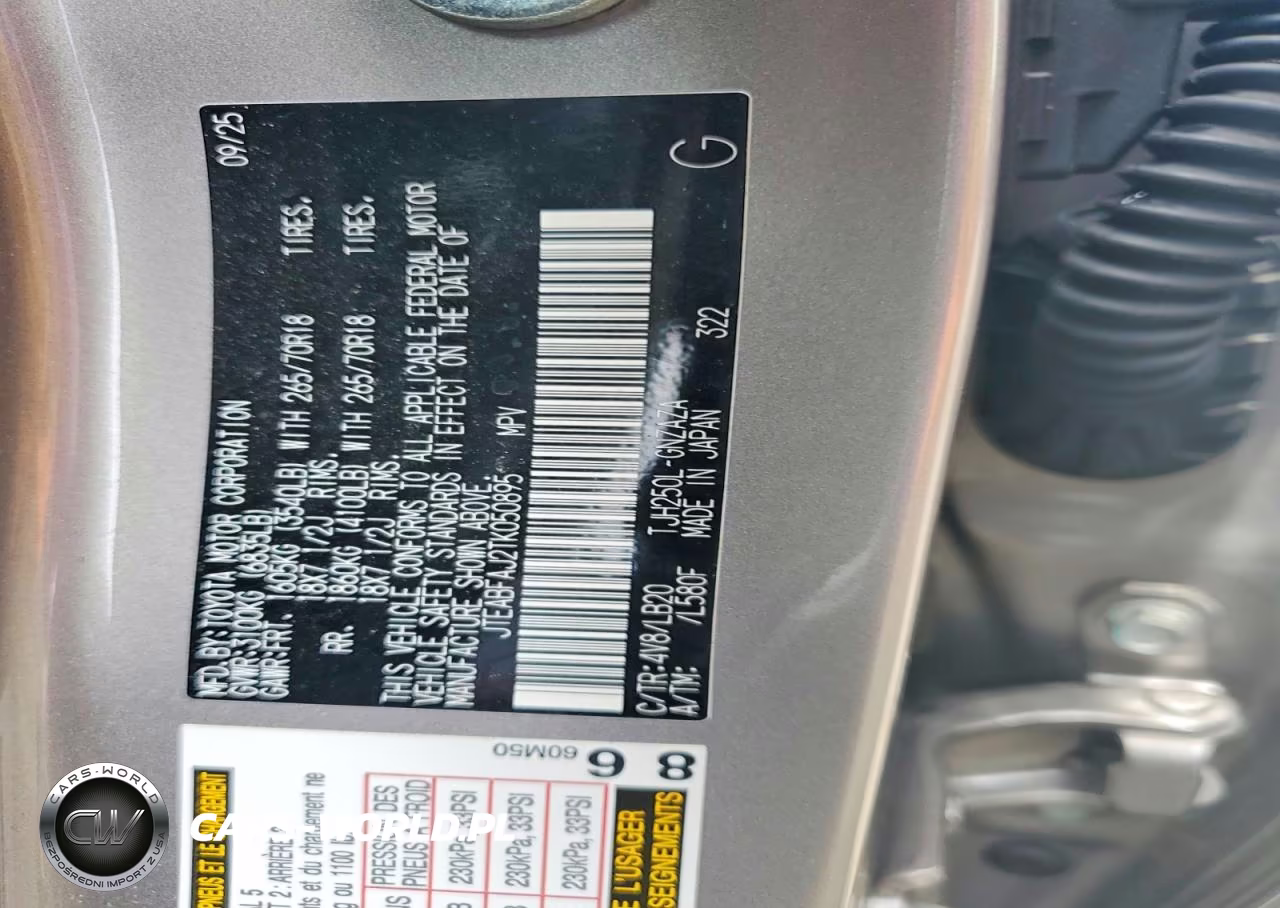 2026 Toyota Land Cruiser Base VIN:JTEABFAJ2TK050895 - 13