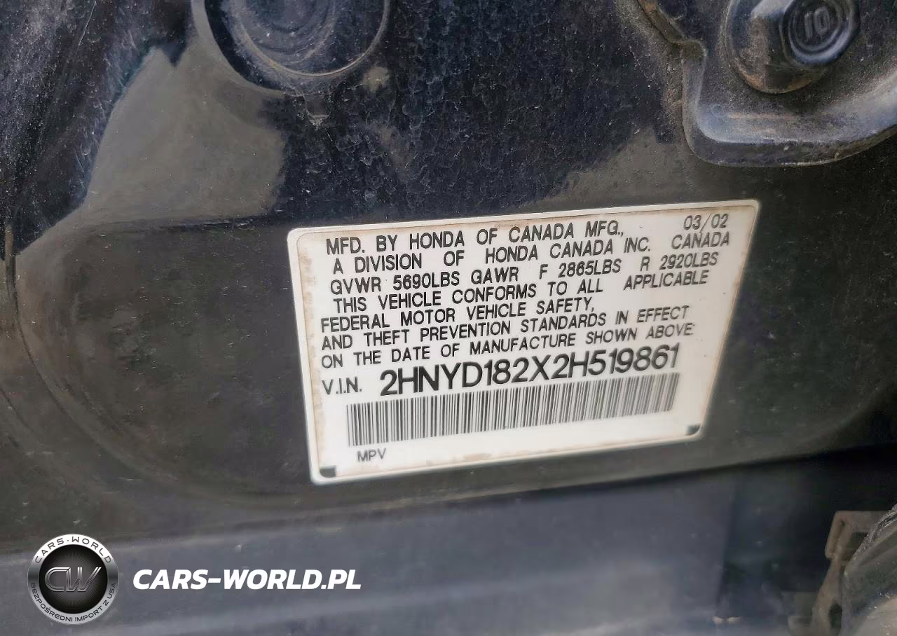 2002 Acura Mdx VIN:2HNYD182X2H519861 - 13