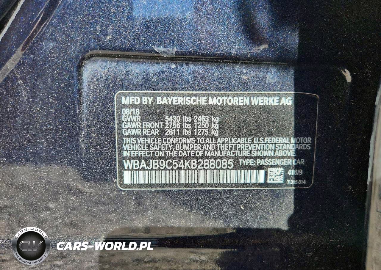 2019 BMW M550Xi VIN:WBAJB9C54KB288085 - 12