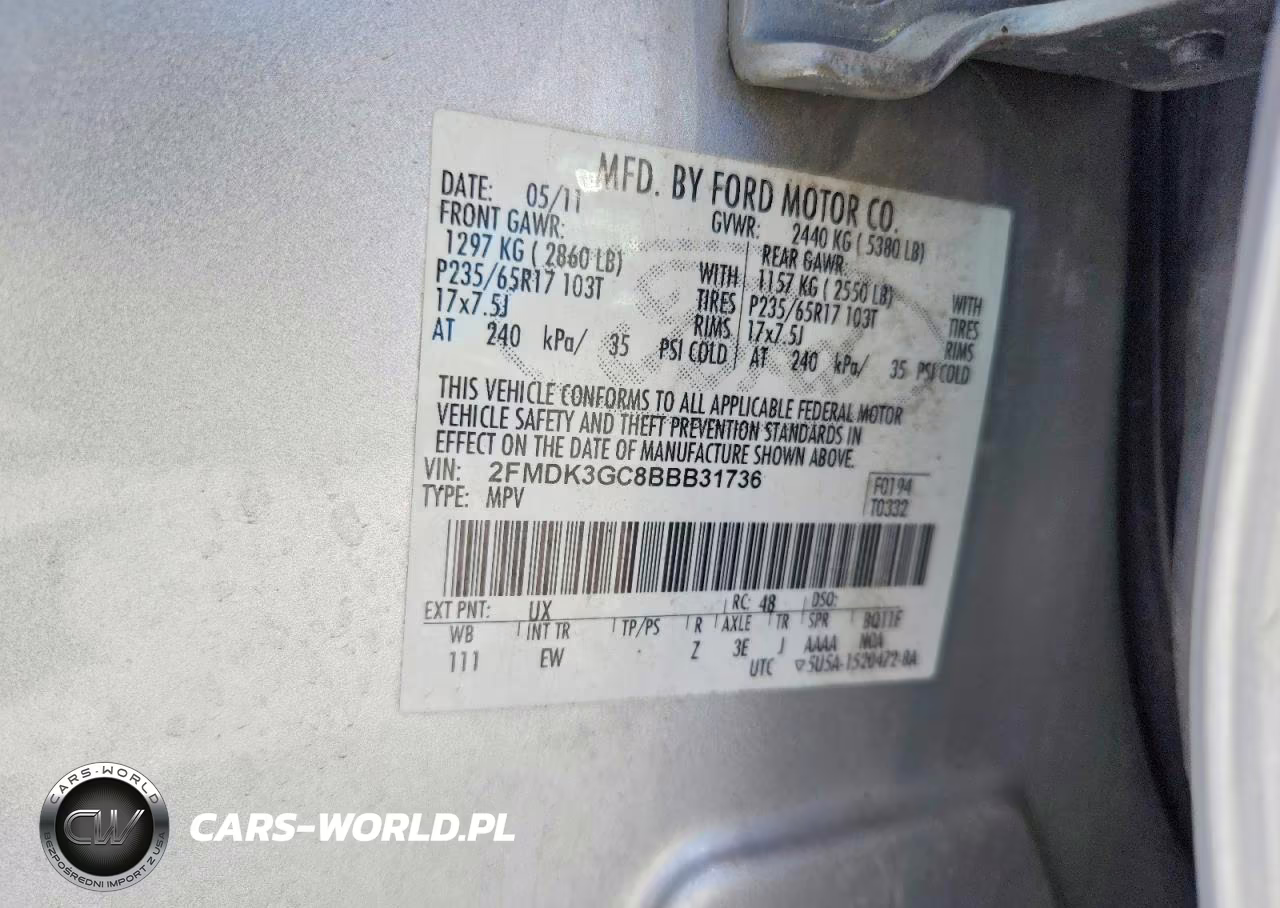 2011 Ford Edge Se VIN:2FMDK3GC8BBB31736 - 13