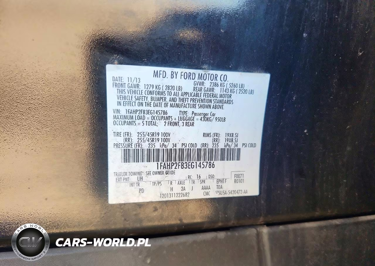 2014 Ford Taurus Limited VIN:1FAHP2F83EG145786 - 12