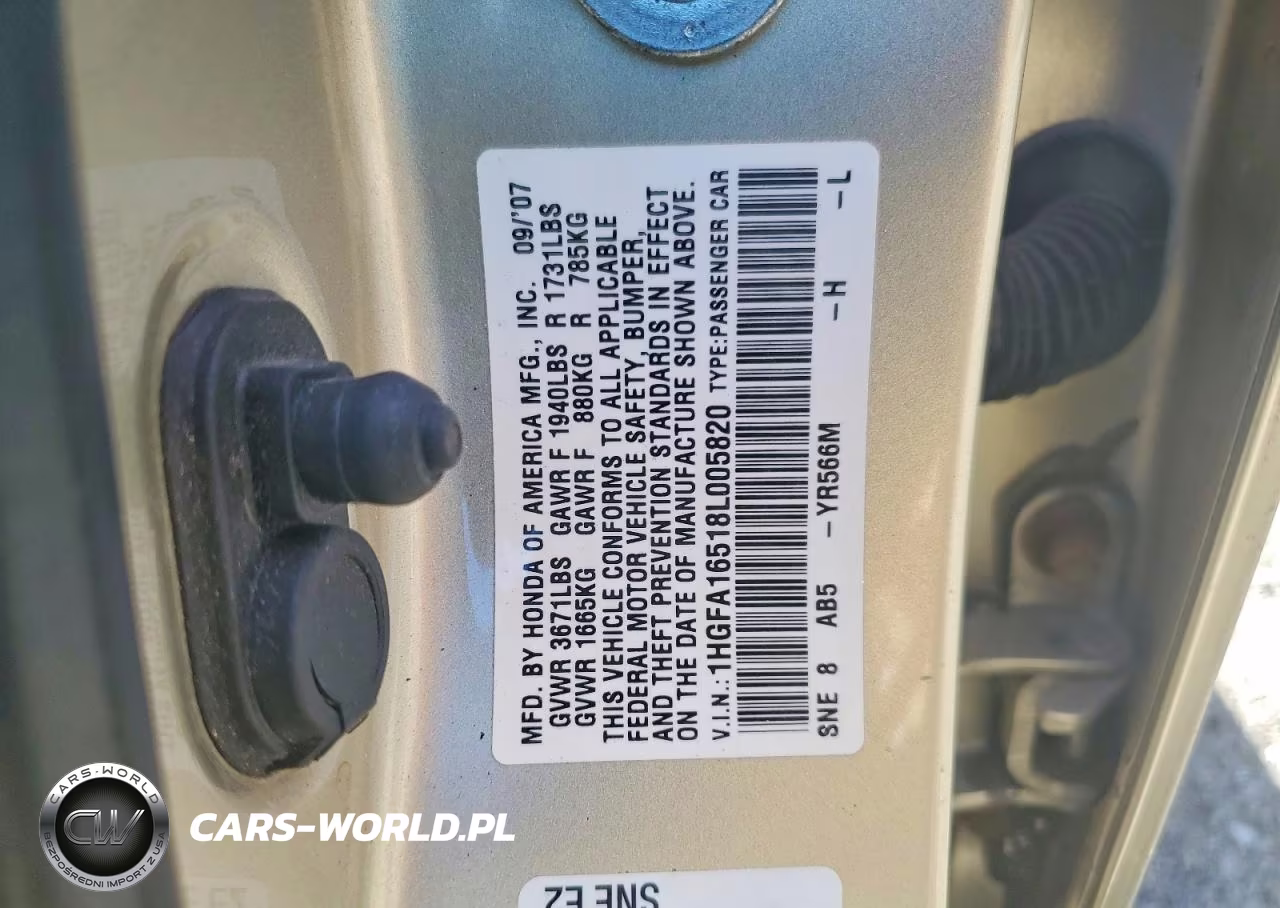 2008 Honda Civic Lx VIN:1HGFA16518L005820 - 12