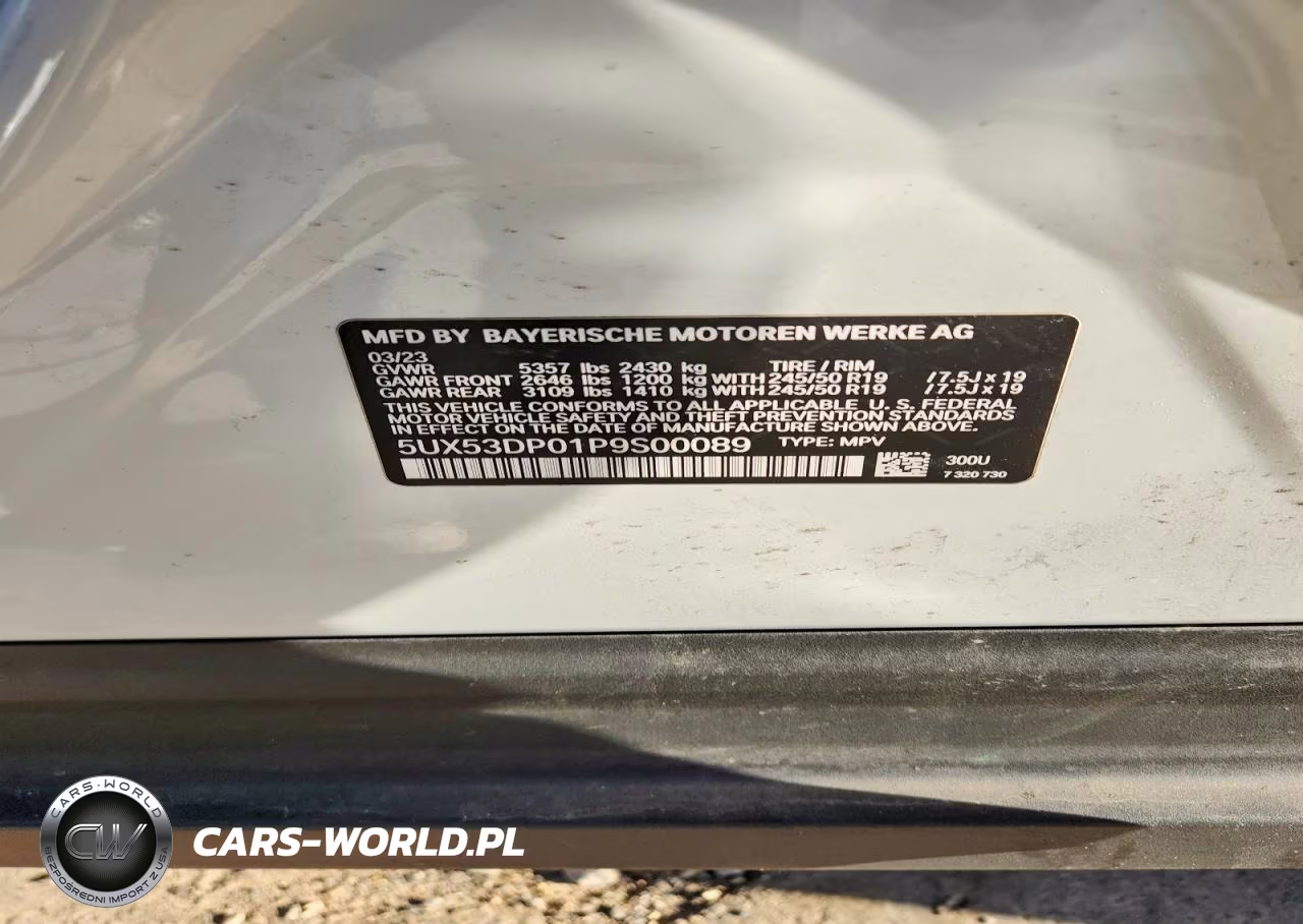 2023 BMW X3 xDrive30I VIN:5UX53DP01P9S00089 - 14