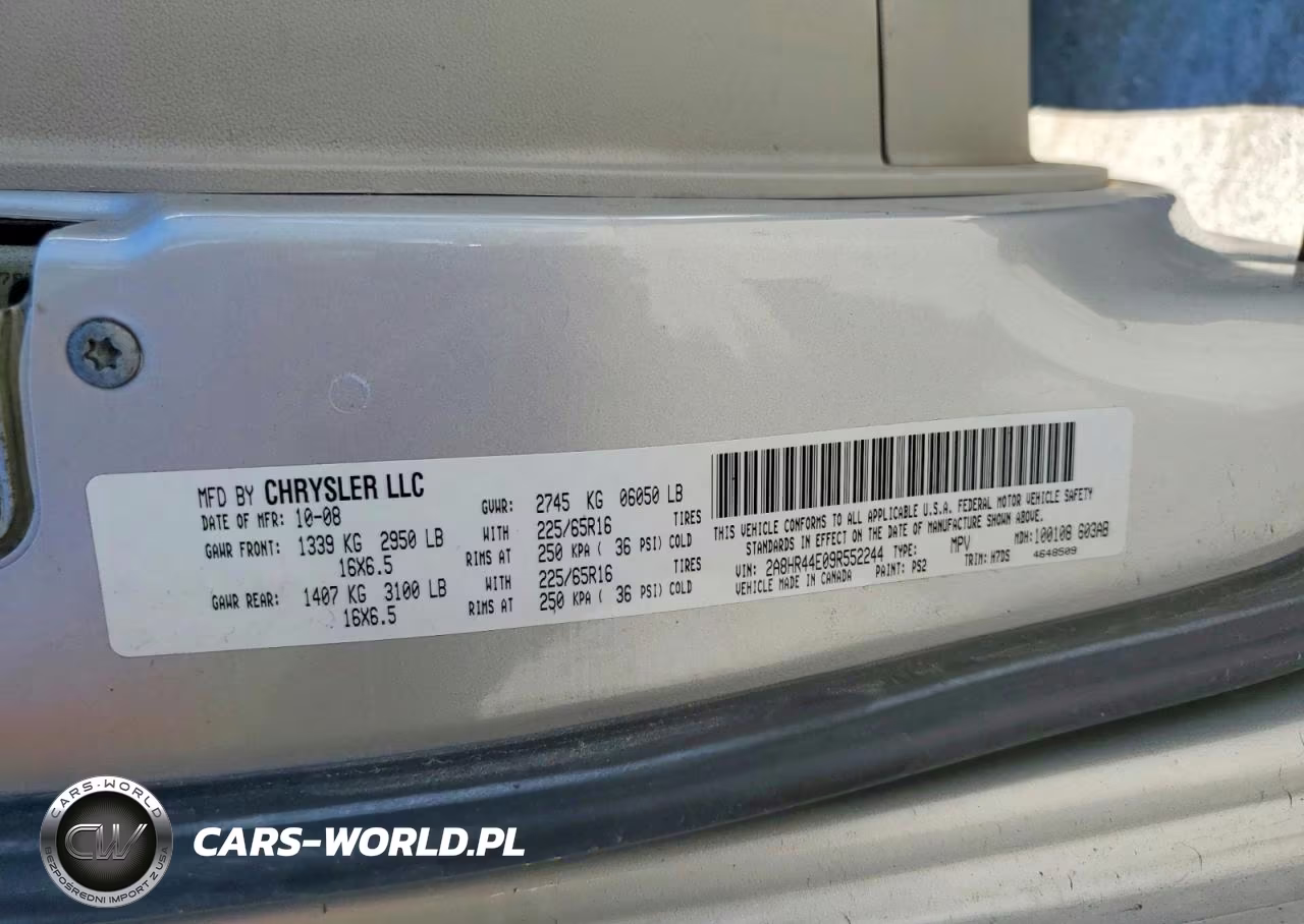 2009 Chrysler Town & Country Lx VIN:2A8HR44E09R552244 - 13