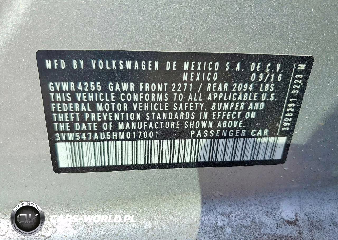 2017 Volkswagen Gti Sport VIN:3VW547AU5HM017001 - 12