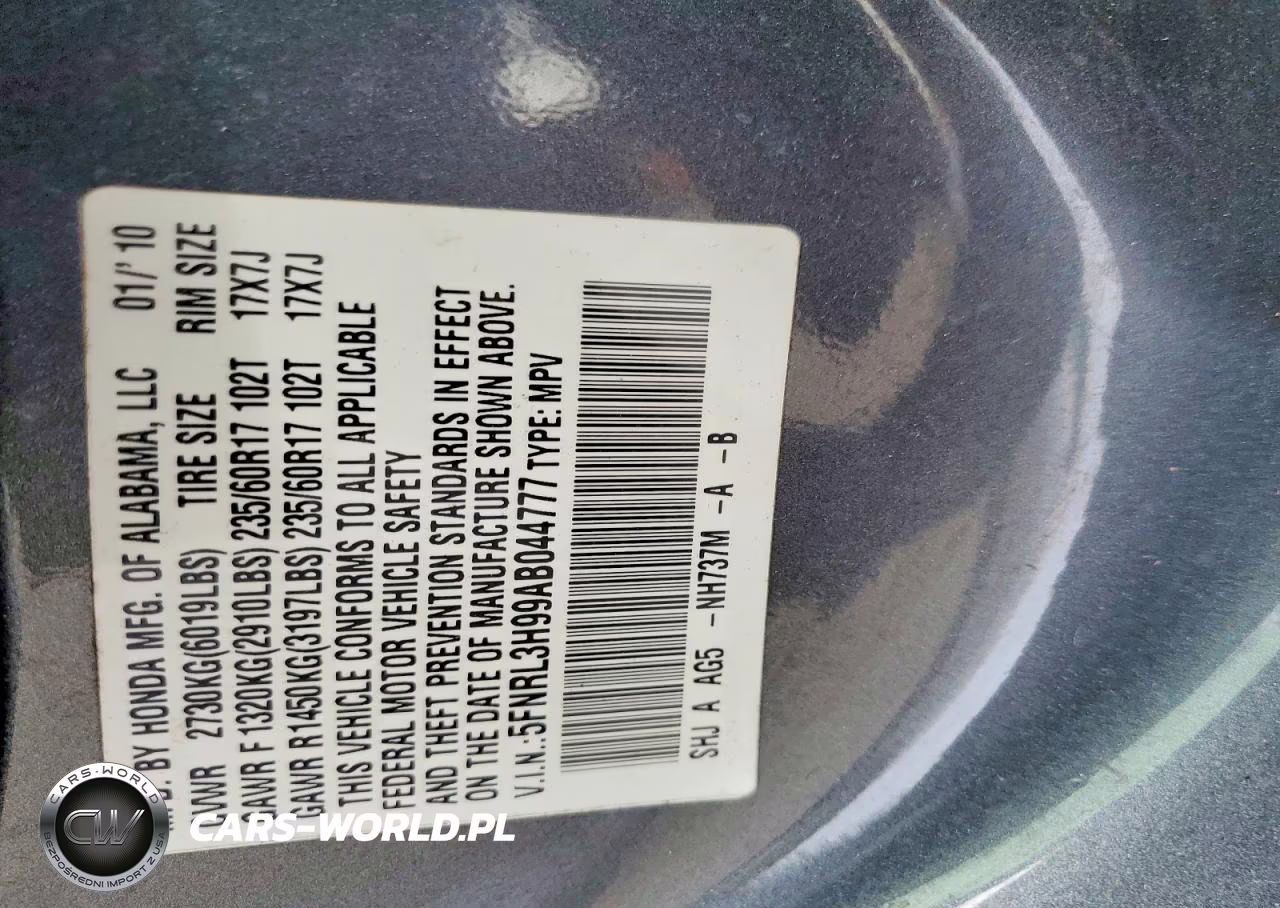 2010 Honda Odyssey Touring VIN:5FNRL3H99AB044777 - 14