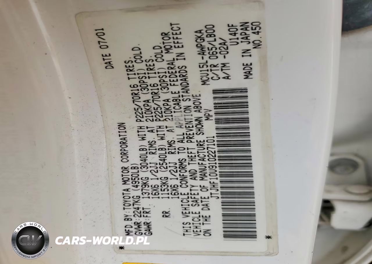 2001 Lexus Rx 300 VIN:JTJHF10U910227101 - 13