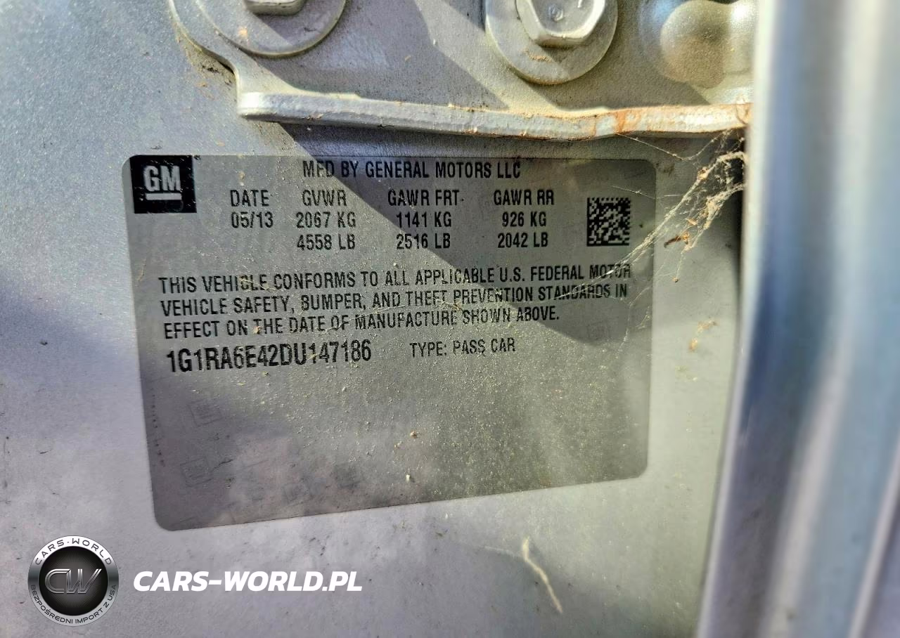 2013 Chevrolet Volt VIN:1G1RA6E42DU147186 - 13