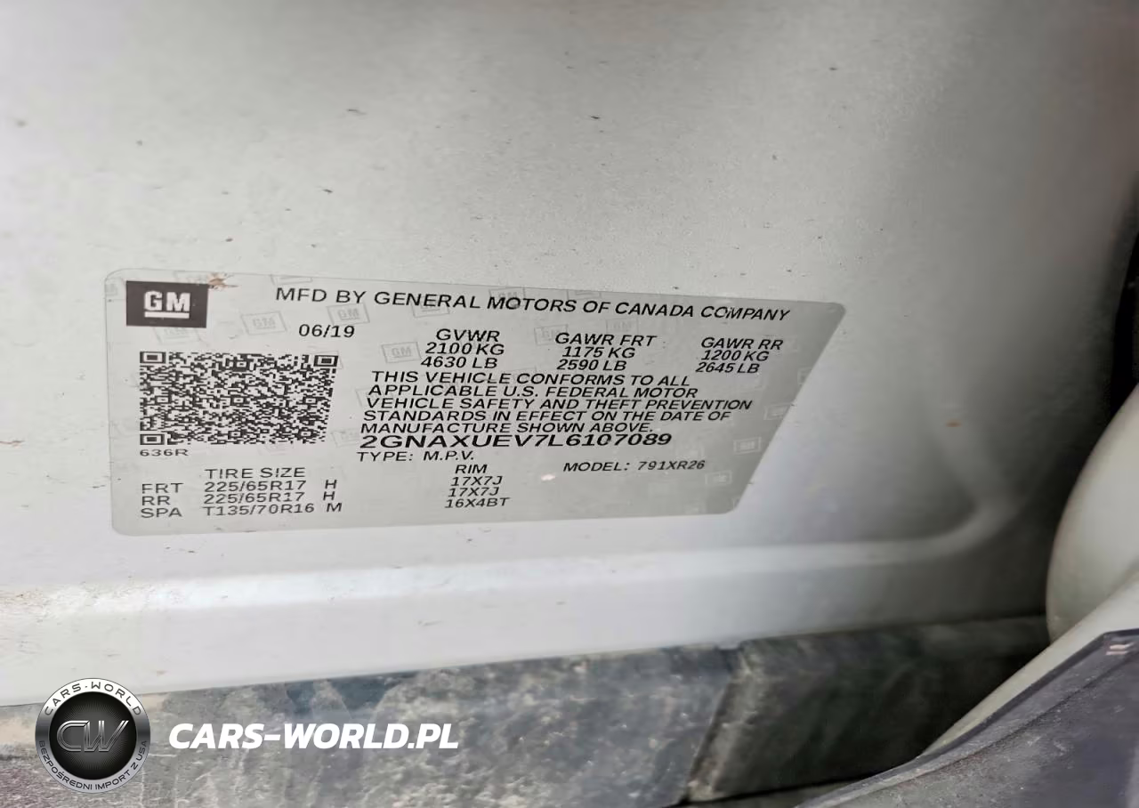 2020 Chevrolet Equinox Lt VIN:2GNAXUEV7L6107089 - 13