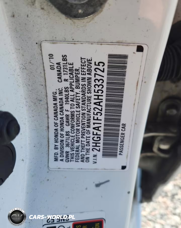 2010 Honda Civic Lx VIN:2HGFA1F52AH533725 - 12