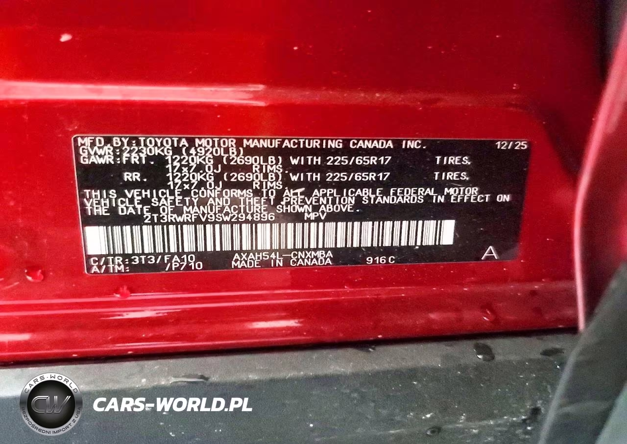 2025 Toyota Rav4 Hybrid Xle VIN:2T3RWRFV9SW294896 - 13