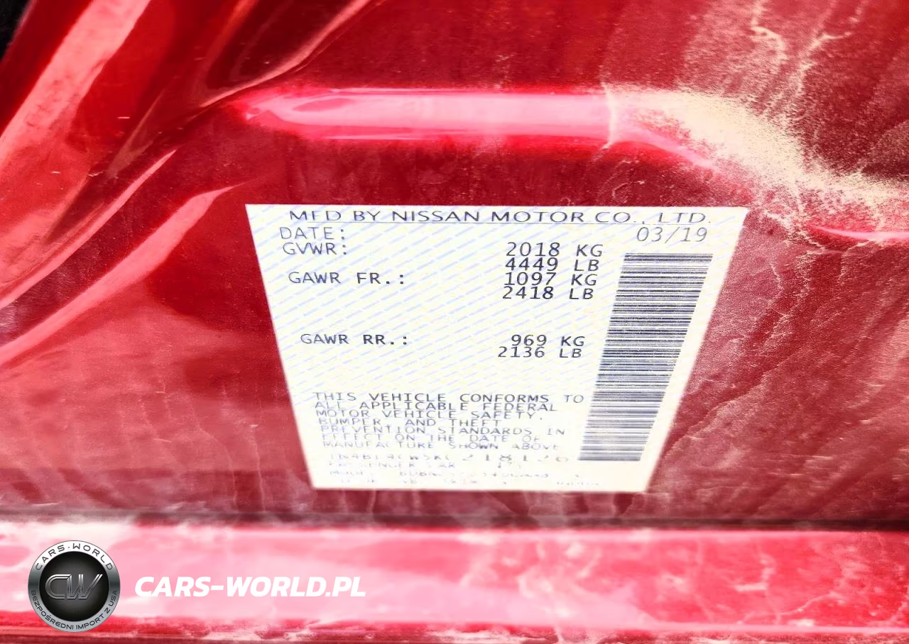2019 Nissan Altima Sr VIN:1N4BL4CW5KC218126 - 12